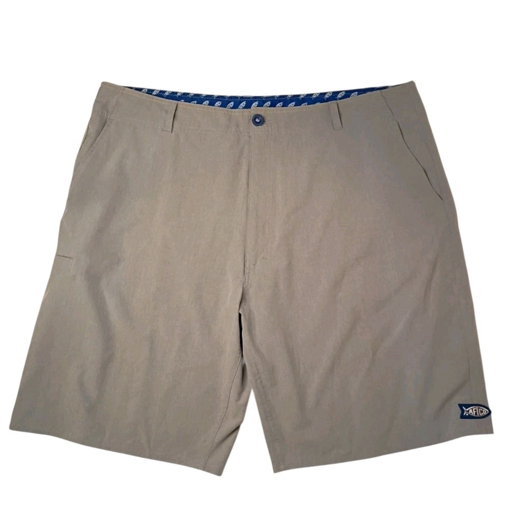 AFTCO‎ Fishing Shorts Mens 40 Gray AFTECH Performance Hybrid Board Shorts